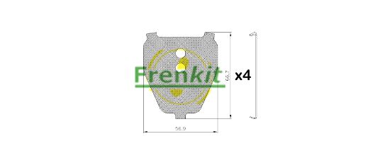 Obrázok Fólia proti pískaniu, brzdové oblożenie(nosná platňa) FRENKIT  940085