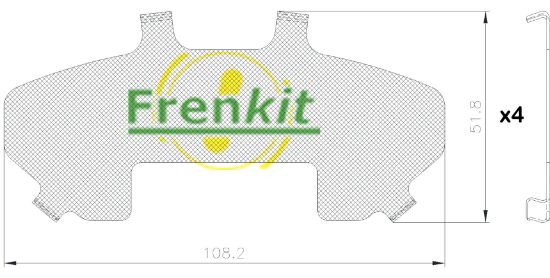 Obrázok Fólia proti pískaniu, brzdové oblożenie(nosná platňa) FRENKIT  940201