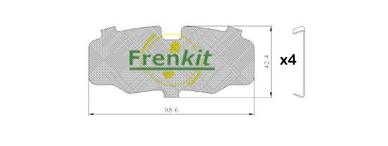 Obrázok Fólia proti pískaniu, brzdové oblożenie(nosná platňa) FRENKIT  940228