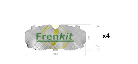 Obrázok Fólia proti pískaniu, brzdové oblożenie(nosná platňa) FRENKIT  940295