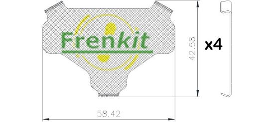Obrázok Fólia proti pískaniu, brzdové oblożenie(nosná platňa) FRENKIT  940316