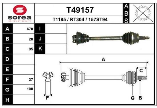 Obrázok Hnací hriadeľ EAI  T49157