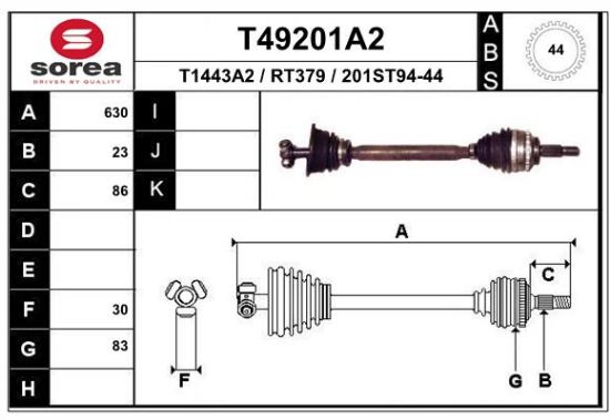 Obrázok Hnací hriadeľ EAI  T49201A2
