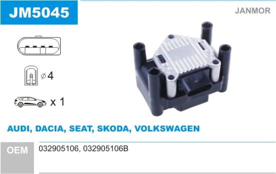 Obrázok Zapaľovacia cievka JANMOR  JM5045