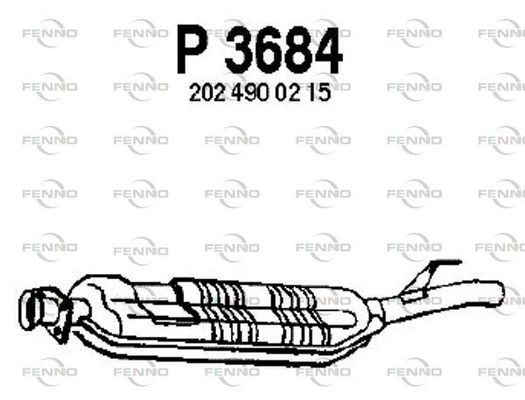 Obrázok Stredný tlmič výfuku FENNO  P3684