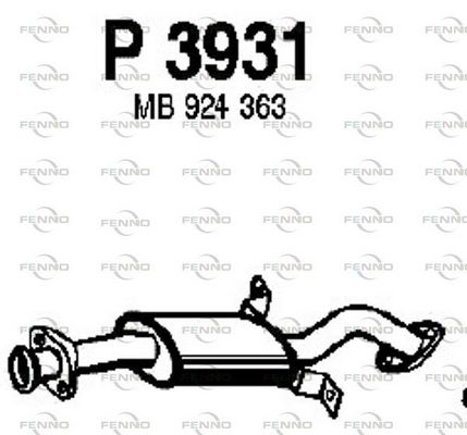 Obrázok Stredný tlmič výfuku FENNO  P3931