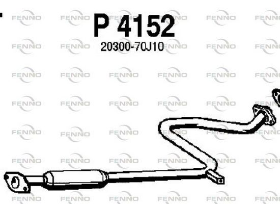 Obrázok Stredný tlmič výfuku FENNO  P4152