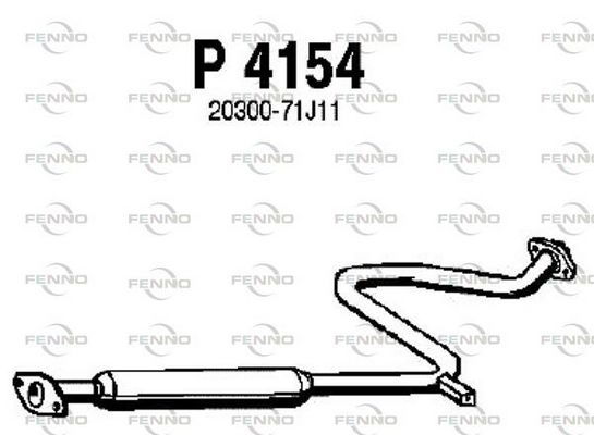Obrázok Stredný tlmič výfuku FENNO  P4154