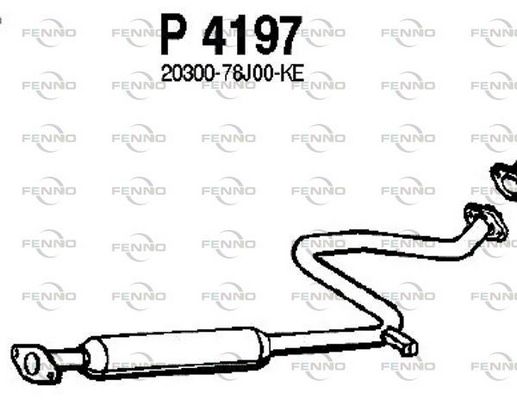 Obrázok Stredný tlmič výfuku FENNO  P4197