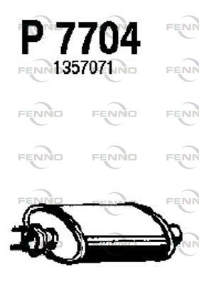 Obrázok Stredný tlmič výfuku FENNO  P7704