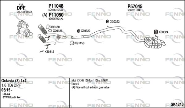 Obrázok Výfukový systém FENNO  SK1210
