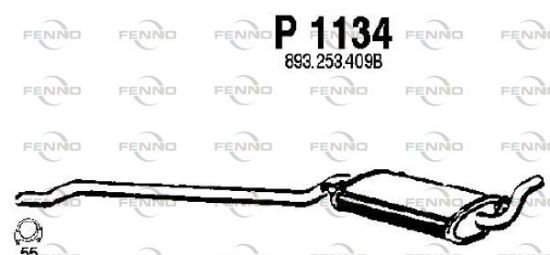 Obrázok Stredný tlmič výfuku FENNO  P1134