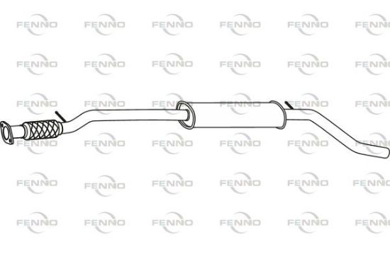 Obrázok Stredný tlmič výfuku FENNO  P22044