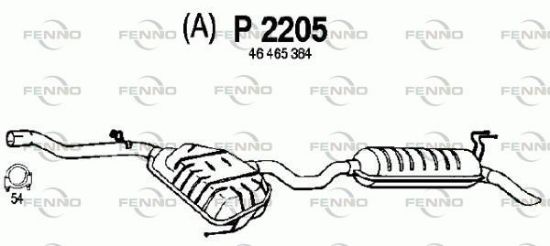 Obrázok Koncový tlmič výfuku FENNO  P2205