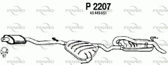 Obrázok Koncový tlmič výfuku FENNO  P2207