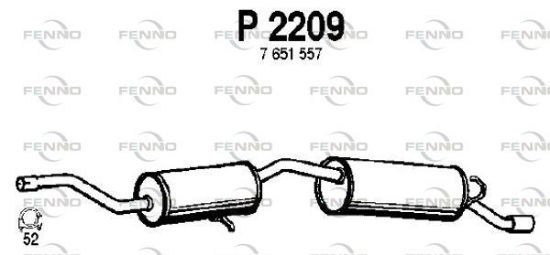 Obrázok Koncový tlmič výfuku FENNO  P2209