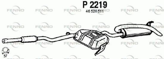 Obrázok Koncový tlmič výfuku FENNO  P2219