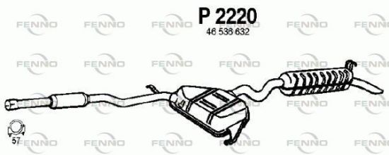 Obrázok Koncový tlmič výfuku FENNO  P2220