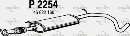 Obrázok Stredný tlmič výfuku FENNO  P2254