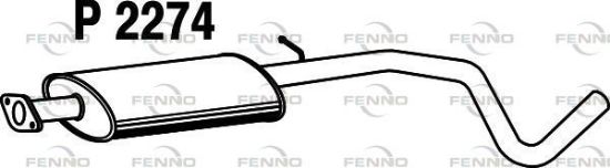Obrázok Stredný tlmič výfuku FENNO  P2274