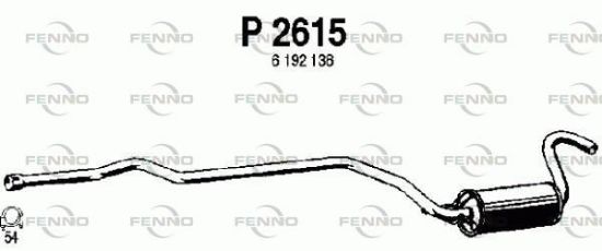 Obrázok Stredný tlmič výfuku FENNO  P2615