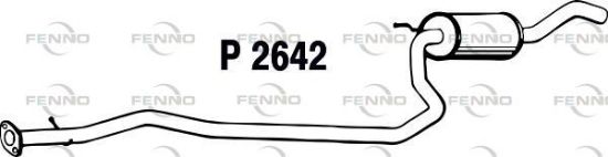 Obrázok Stredný tlmič výfuku FENNO  P2642