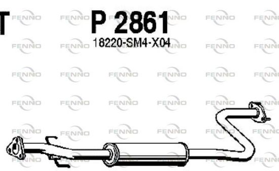 Obrázok Stredný tlmič výfuku FENNO  P2861