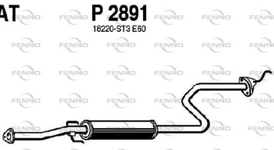 Obrázok Stredný tlmič výfuku FENNO  P2891