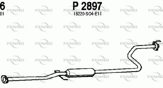 Obrázok Stredný tlmič výfuku FENNO  P2897