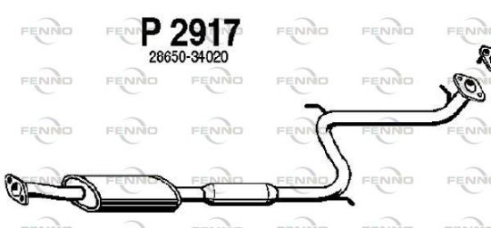 Obrázok Stredný tlmič výfuku FENNO  P2917