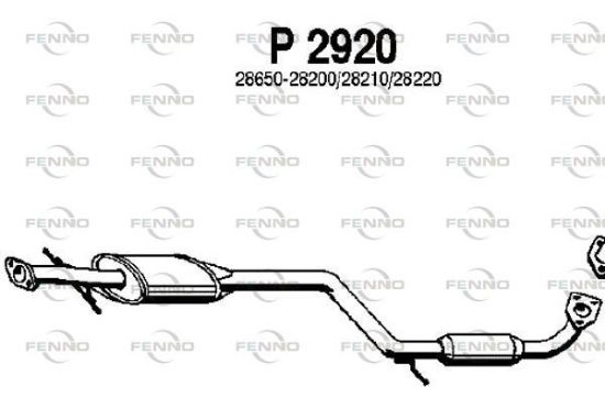 Obrázok Stredný tlmič výfuku FENNO  P2920