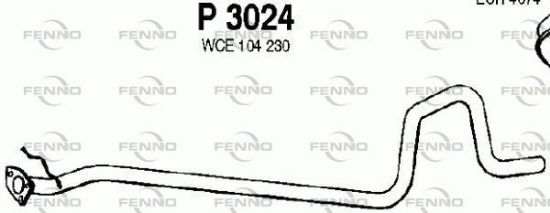 Obrázok Výfukové potrubie FENNO  P3024