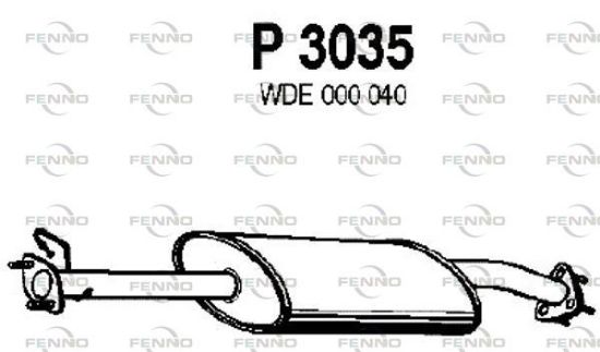 Obrázok Stredný tlmič výfuku FENNO  P3035