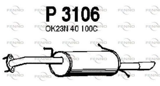 Obrázok Koncový tlmič výfuku FENNO  P3106