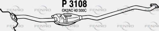 Obrázok Stredný tlmič výfuku FENNO  P3108