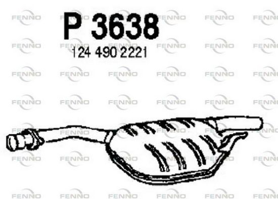 Obrázok Stredný tlmič výfuku FENNO  P3638