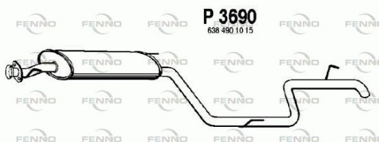 Obrázok Koncový tlmič výfuku FENNO  P3690