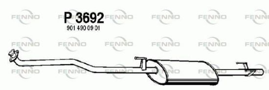 Obrázok Predný tlmič výfuku FENNO  P3692