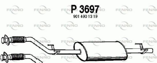 Obrázok Stredný tlmič výfuku FENNO  P3697