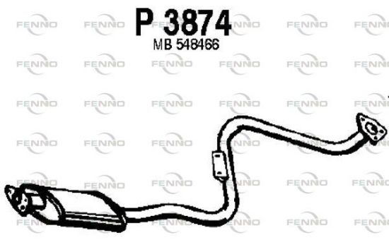 Obrázok Stredný tlmič výfuku FENNO  P3874
