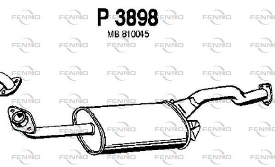 Obrázok Stredný tlmič výfuku FENNO  P3898