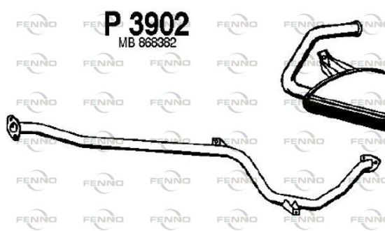 Obrázok Stredný tlmič výfuku FENNO  P3902