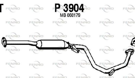 Obrázok Stredný tlmič výfuku FENNO  P3904