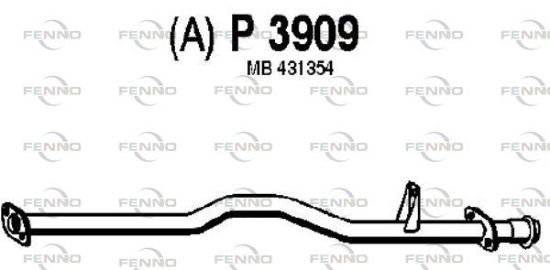 Obrázok Stredný tlmič výfuku FENNO  P3909