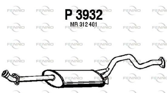 Obrázok Stredný tlmič výfuku FENNO  P3932