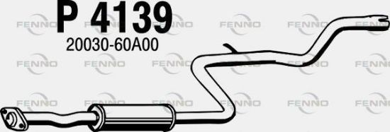 Obrázok Stredný tlmič výfuku FENNO  P4139