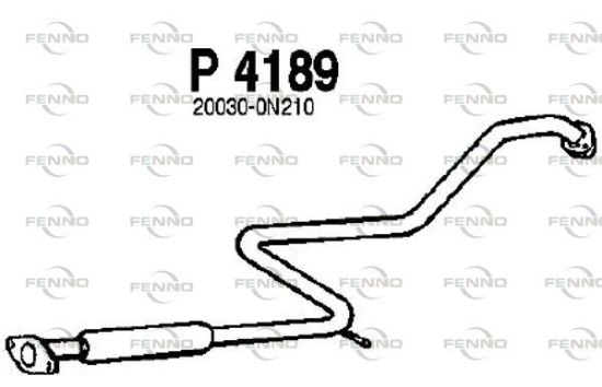 Obrázok Stredný tlmič výfuku FENNO  P4189