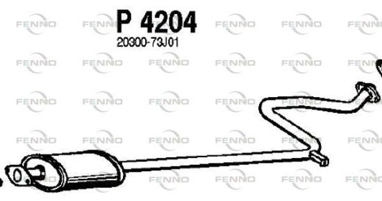 Obrázok Stredný tlmič výfuku FENNO  P4204