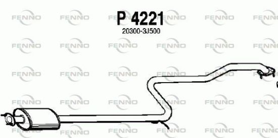 Obrázok Stredný tlmič výfuku FENNO  P4221