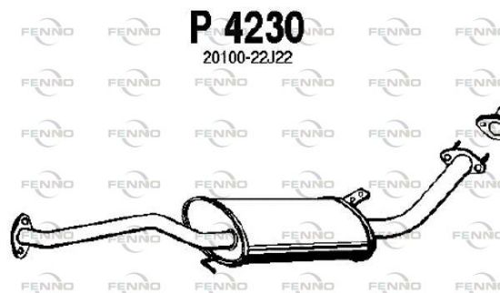 Obrázok Stredný tlmič výfuku FENNO  P4230